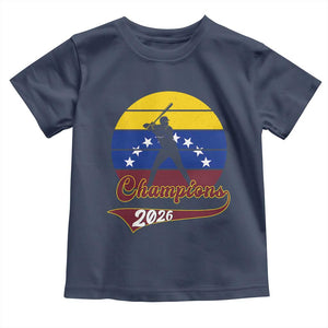 Vintage Venezuela 2026 Champions Toddler T Shirt Patriotic Baseball Pride Gift TS12 Navy Print Your Wear