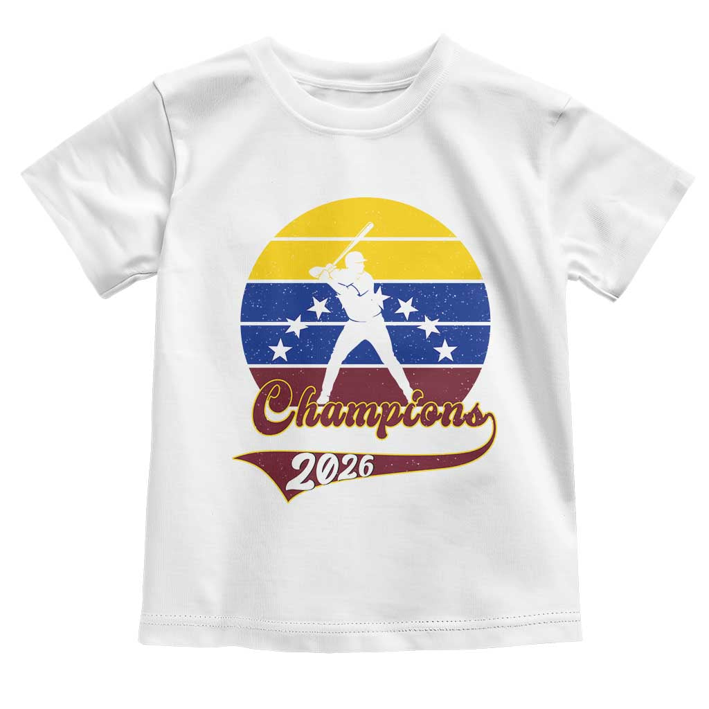Vintage Venezuela 2026 Champions Toddler T Shirt Patriotic Baseball Pride Gift TS12 White Print Your Wear