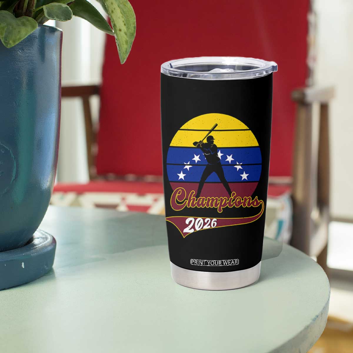Vintage Venezuela 2026 Champions Tumbler Cup Patriotic Baseball Pride Gift TS12 Print Your Wear