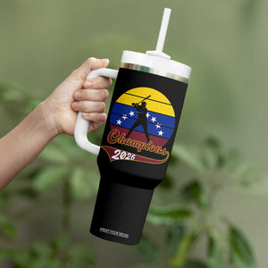 Vintage Venezuela 2026 Champions Tumbler With Handle Patriotic Baseball Pride Gift TS12 Print Your Wear