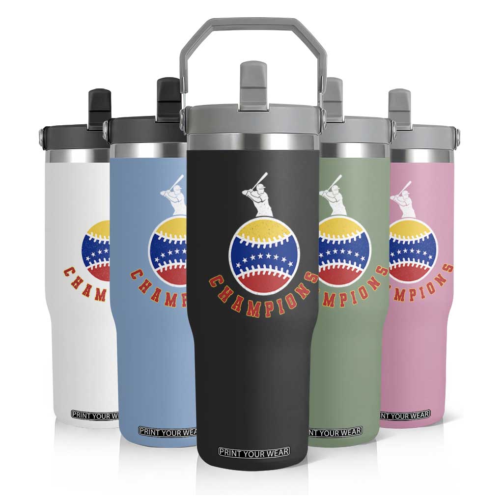 Venezuela 2026 Champions Flip Straw Tumbler Baseball Gift For Sport Lover TS12 Print Your Wear