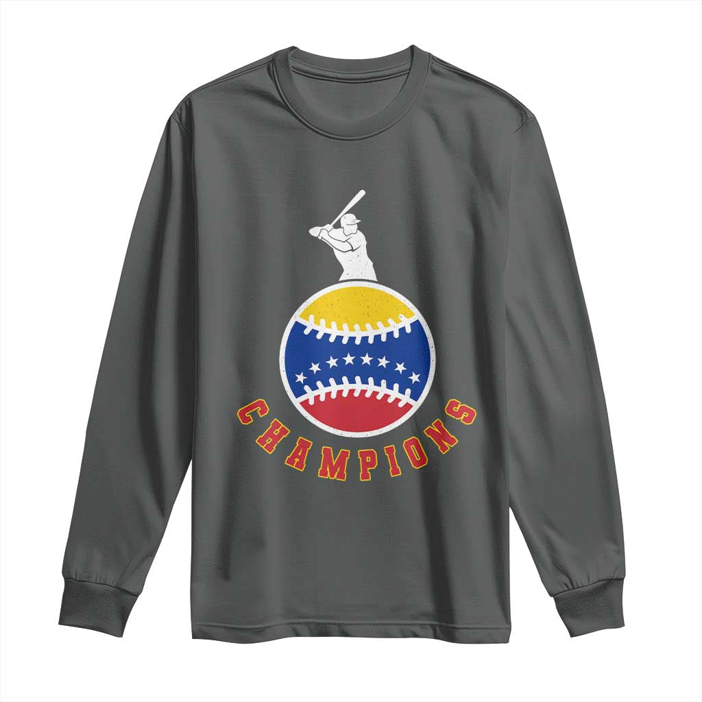 Venezuela 2026 Champions Long Sleeve Shirt Baseball Gift For Sport Lover TS12 Dark Heather Print Your Wear