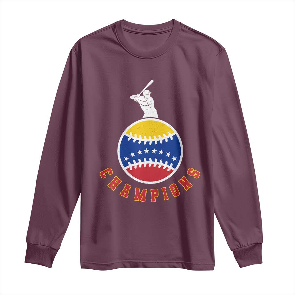 Venezuela 2026 Champions Long Sleeve Shirt Baseball Gift For Sport Lover TS12 Maroon Print Your Wear