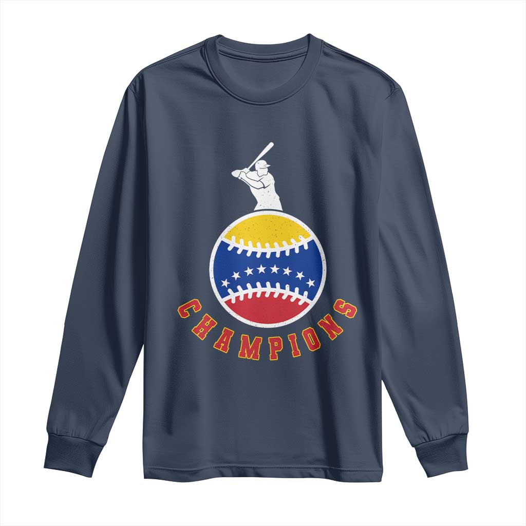 Venezuela 2026 Champions Long Sleeve Shirt Baseball Gift For Sport Lover TS12 Navy Print Your Wear