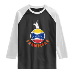 Venezuela 2026 Champions Raglan Shirt Baseball Gift For Sport Lover TS12 Black White Print Your Wear