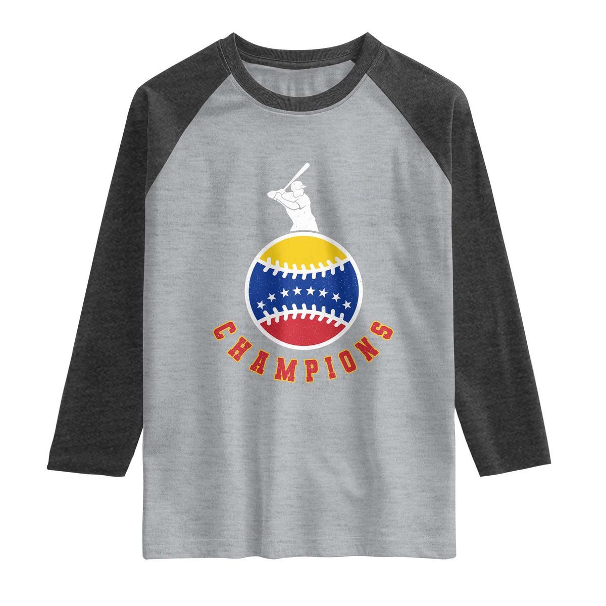 Venezuela 2026 Champions Raglan Shirt Baseball Gift For Sport Lover TS12 Heather Gray Heather Charcoal Print Your Wear