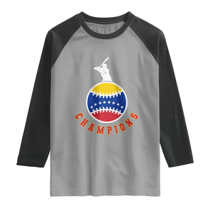 Venezuela 2026 Champions Raglan Shirt Baseball Gift For Sport Lover TS12 Sport Gray Black Print Your Wear