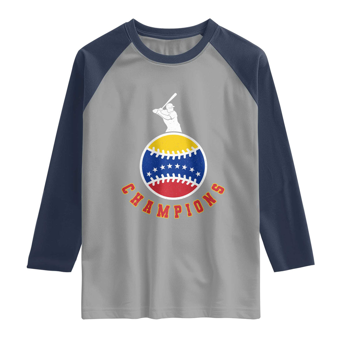 Venezuela 2026 Champions Raglan Shirt Baseball Gift For Sport Lover TS12 Sport Gray Navy Print Your Wear