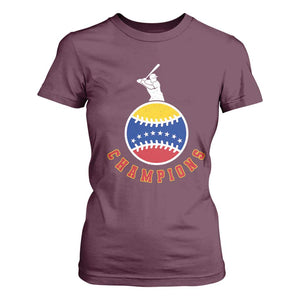 Venezuela 2026 Champions T Shirt For Women Baseball Gift For Sport Lover TS12 Maroon Print Your Wear