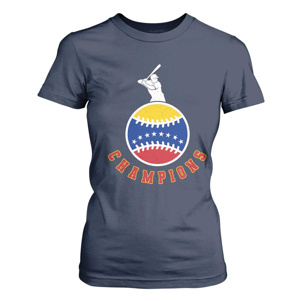Venezuela 2026 Champions T Shirt For Women Baseball Gift For Sport Lover TS12 Navy Print Your Wear