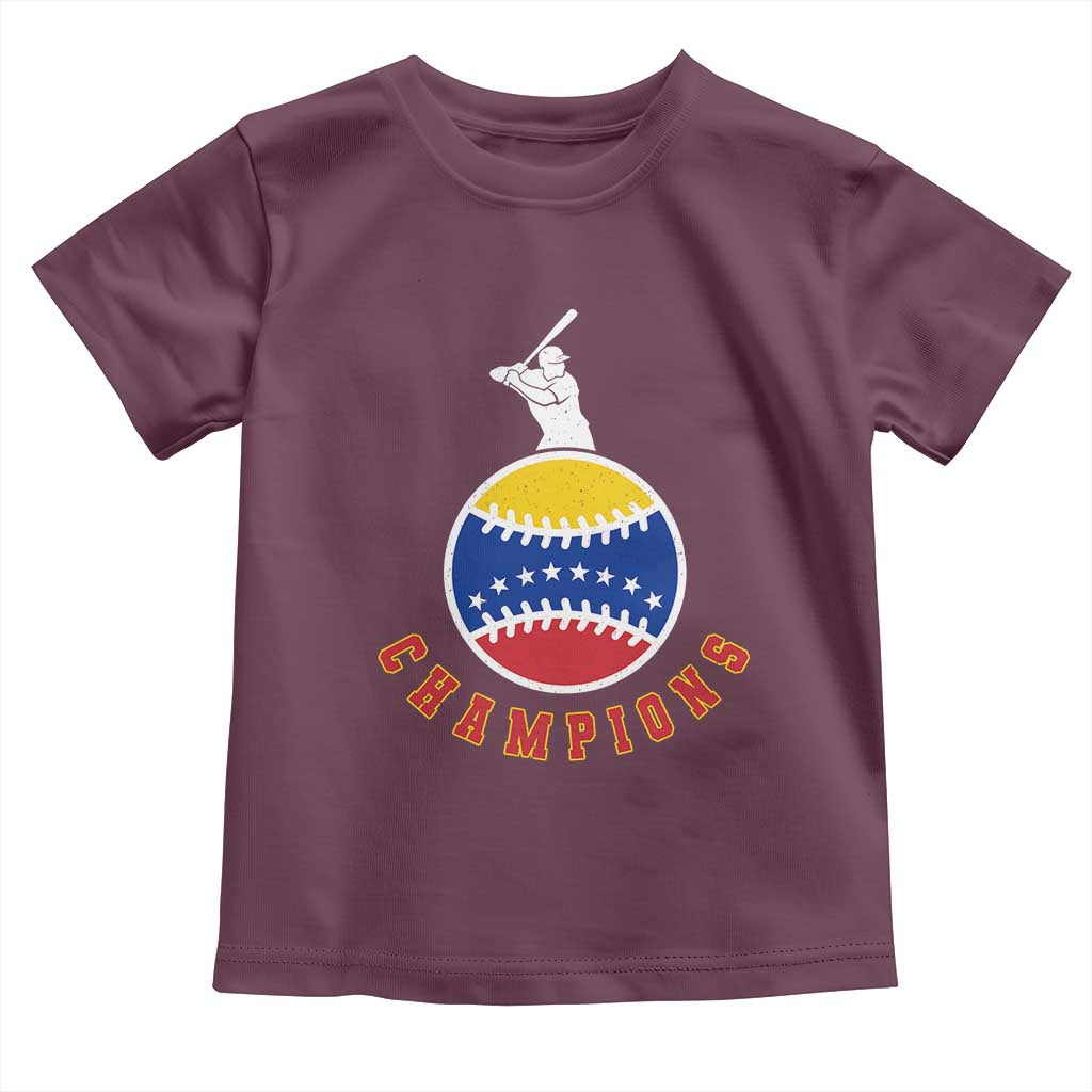 Venezuela 2026 Champions Toddler T Shirt Baseball Gift For Sport Lover TS12 Maroon Print Your Wear