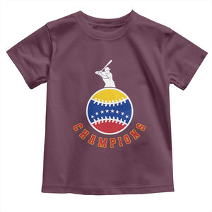 Venezuela 2026 Champions Toddler T Shirt Baseball Gift For Sport Lover TS12 Maroon Print Your Wear