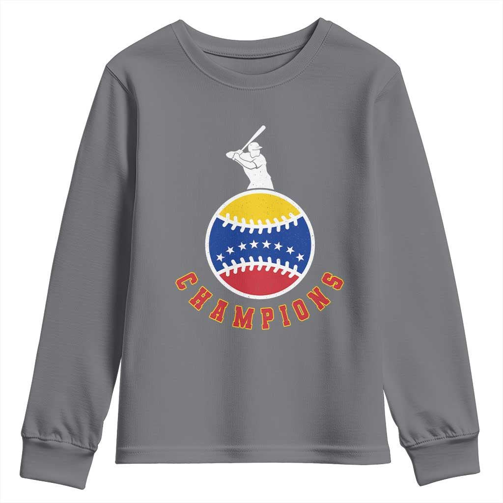 Venezuela 2026 Champions Youth Sweatshirt Baseball Gift For Sport Lover TS12 Charcoal Print Your Wear