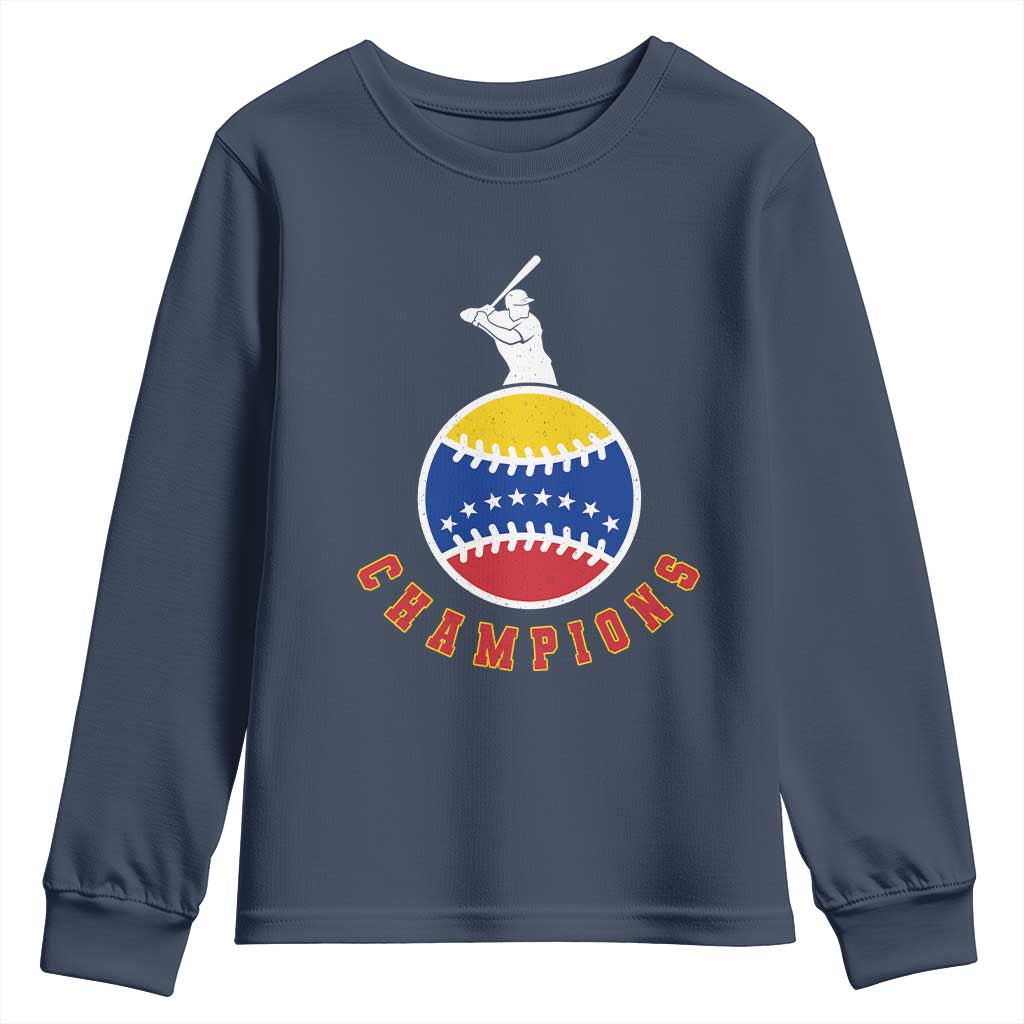 Venezuela 2026 Champions Youth Sweatshirt Baseball Gift For Sport Lover TS12 Navy Print Your Wear