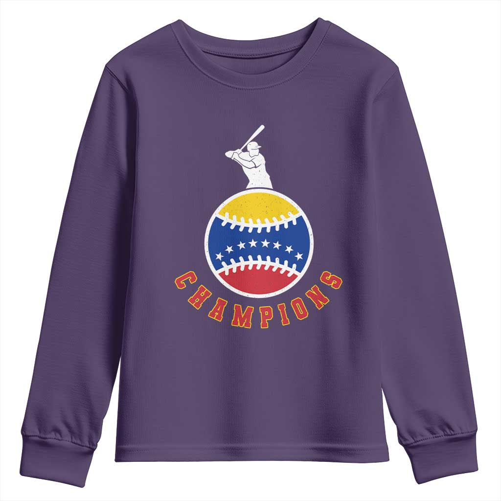 Venezuela 2026 Champions Youth Sweatshirt Baseball Gift For Sport Lover TS12 Purple Print Your Wear