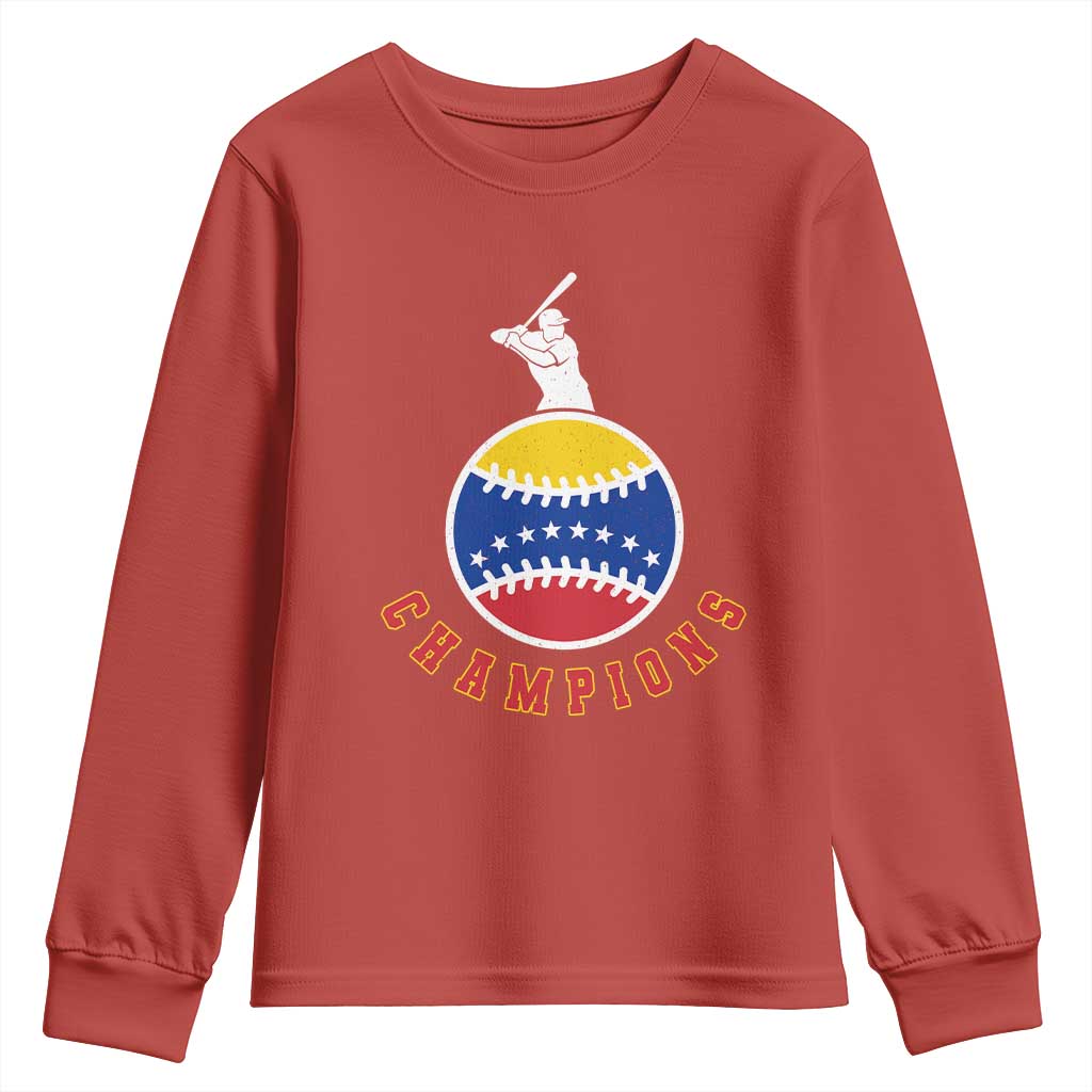 Venezuela 2026 Champions Youth Sweatshirt Baseball Gift For Sport Lover TS12 Red Print Your Wear