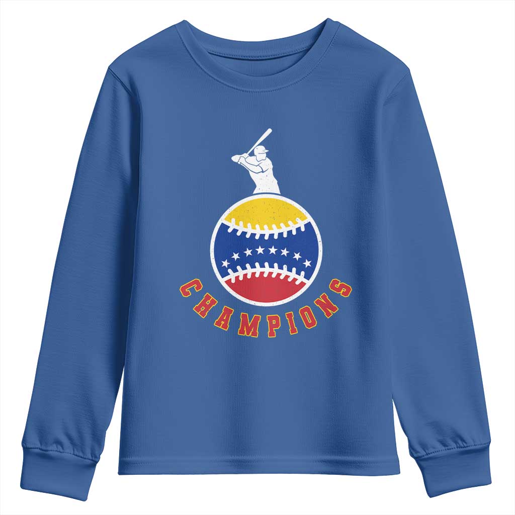 Venezuela 2026 Champions Youth Sweatshirt Baseball Gift For Sport Lover TS12 Royal Blue Print Your Wear