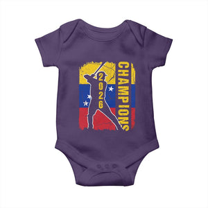 Venezuela 2026 Champions Baby Onesie Baseball Vinotinto Pride Gift TS12 Purple Print Your Wear