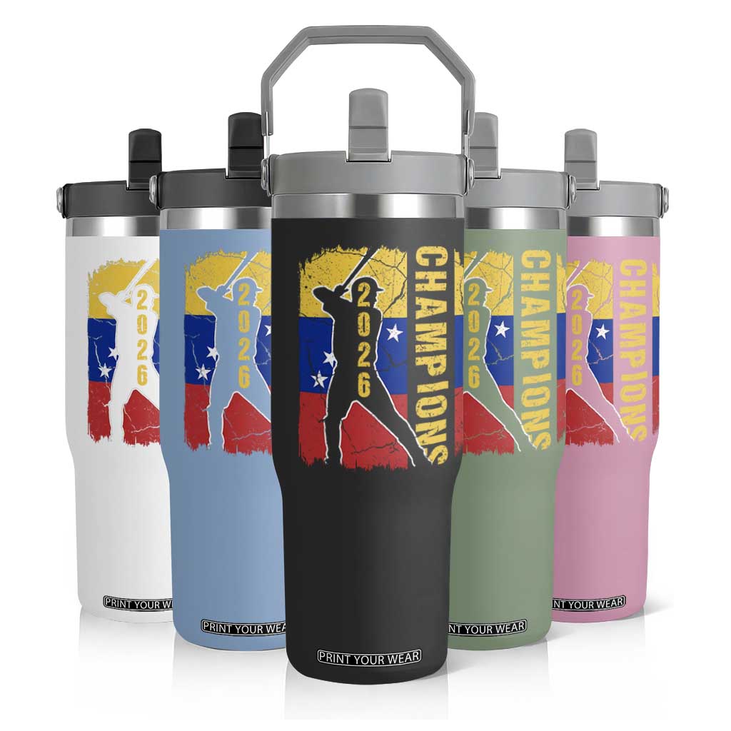 Venezuela 2026 Champions Flip Straw Tumbler Baseball Vinotinto Pride Gift TS12 Print Your Wear