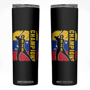 Venezuela 2026 Champions Skinny Tumbler Baseball Vinotinto Pride Gift TS12 Black Print Your Wear