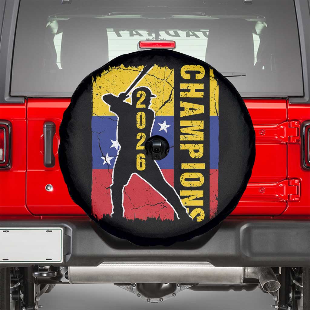Venezuela 2026 Champions Spare Tire Cover Baseball Vinotinto Pride Gift TS12 Black Print Your Wear