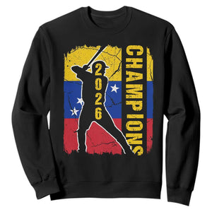 Venezuela 2026 Champions Sweatshirt Baseball Vinotinto Pride Gift TS12 Black Print Your Wear
