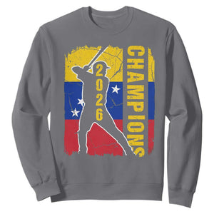 Venezuela 2026 Champions Sweatshirt Baseball Vinotinto Pride Gift TS12 Charcoal Print Your Wear