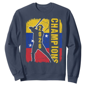 Venezuela 2026 Champions Sweatshirt Baseball Vinotinto Pride Gift TS12 Navy Print Your Wear