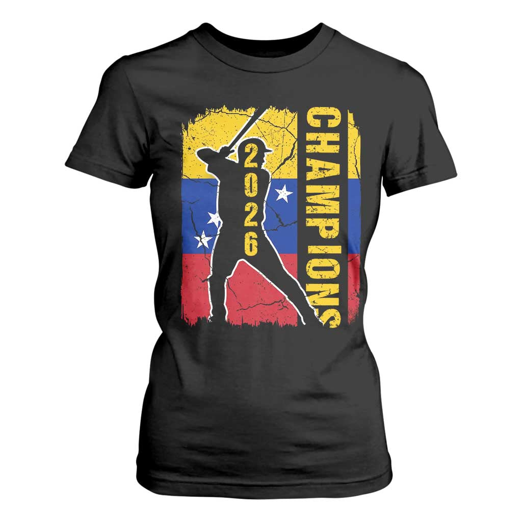 Venezuela 2026 Champions T Shirt For Women Baseball Vinotinto Pride Gift TS12 Black Print Your Wear