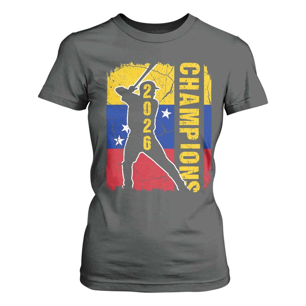 Venezuela 2026 Champions T Shirt For Women Baseball Vinotinto Pride Gift TS12 Dark Heather Print Your Wear