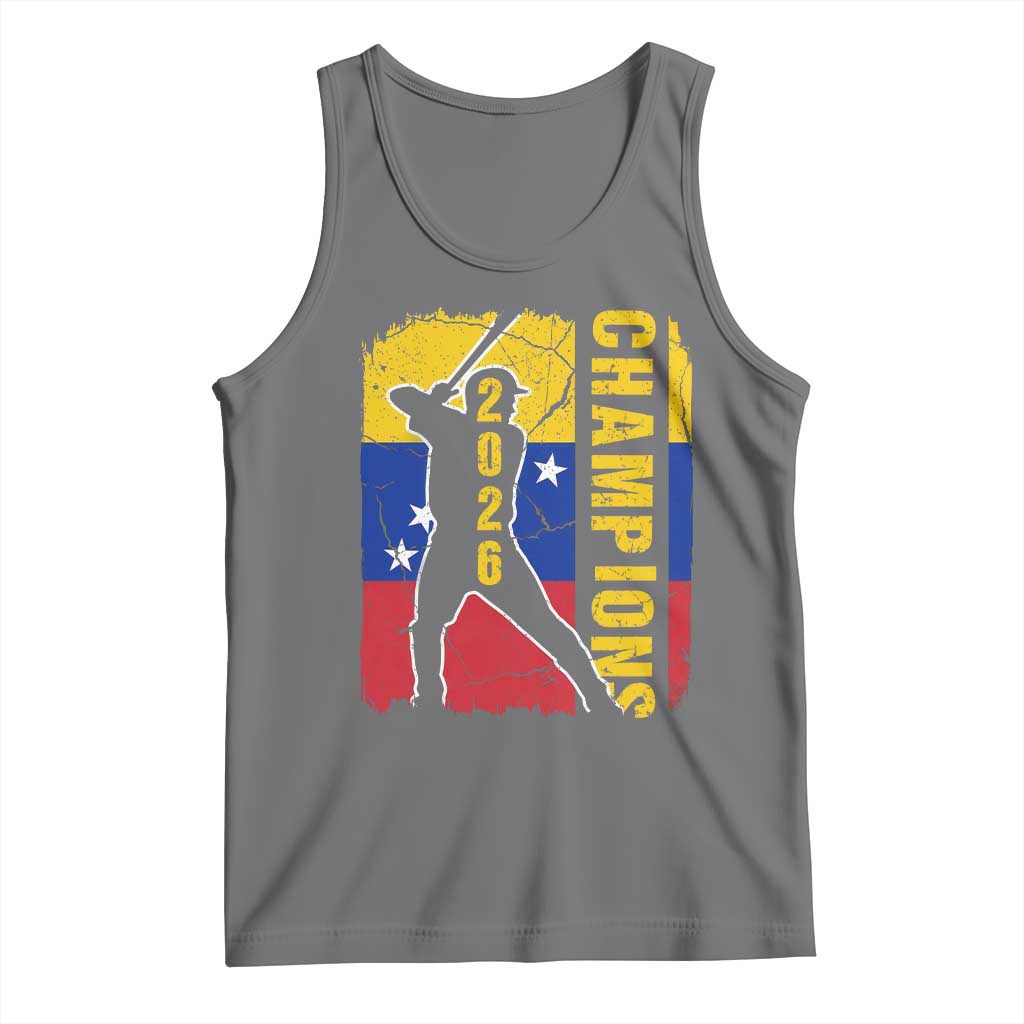 Venezuela 2026 Champions Tank Top Baseball Vinotinto Pride Gift TS12 Black Heather Print Your Wear