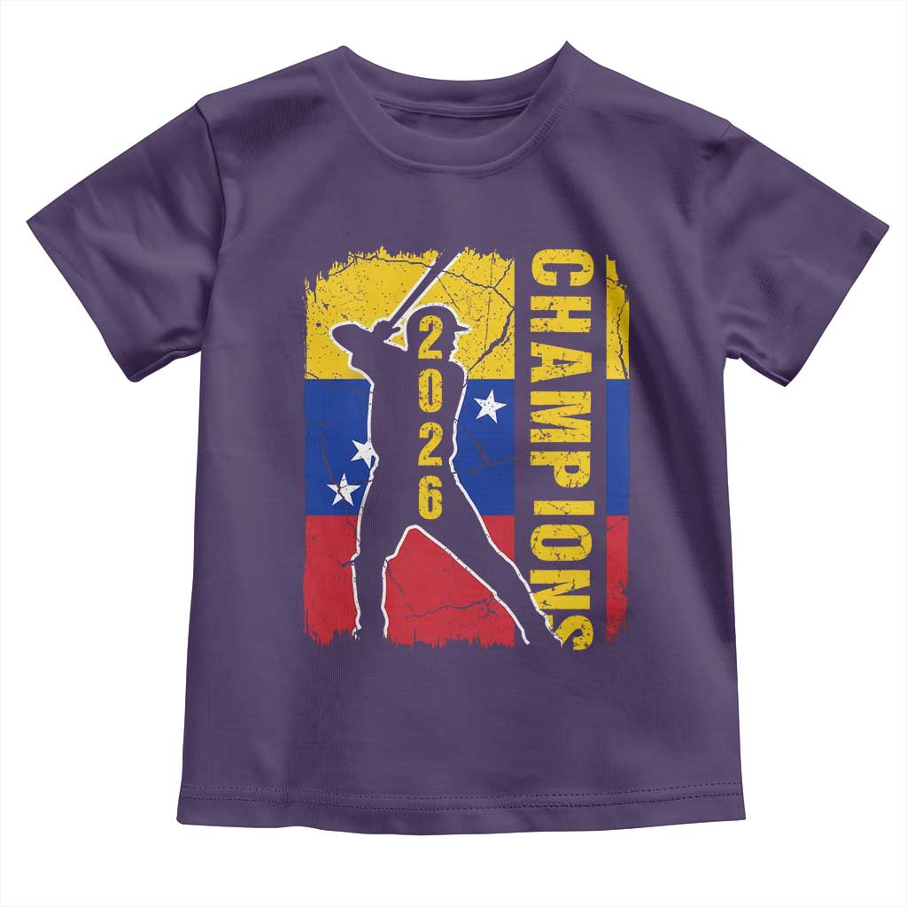 Venezuela 2026 Champions Toddler T Shirt Baseball Vinotinto Pride Gift TS12 Purple Print Your Wear