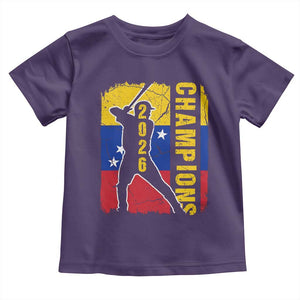 Venezuela 2026 Champions Toddler T Shirt Baseball Vinotinto Pride Gift TS12 Purple Print Your Wear