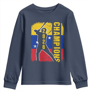 Venezuela 2026 Champions Youth Sweatshirt Baseball Vinotinto Pride Gift TS12 Navy Print Your Wear