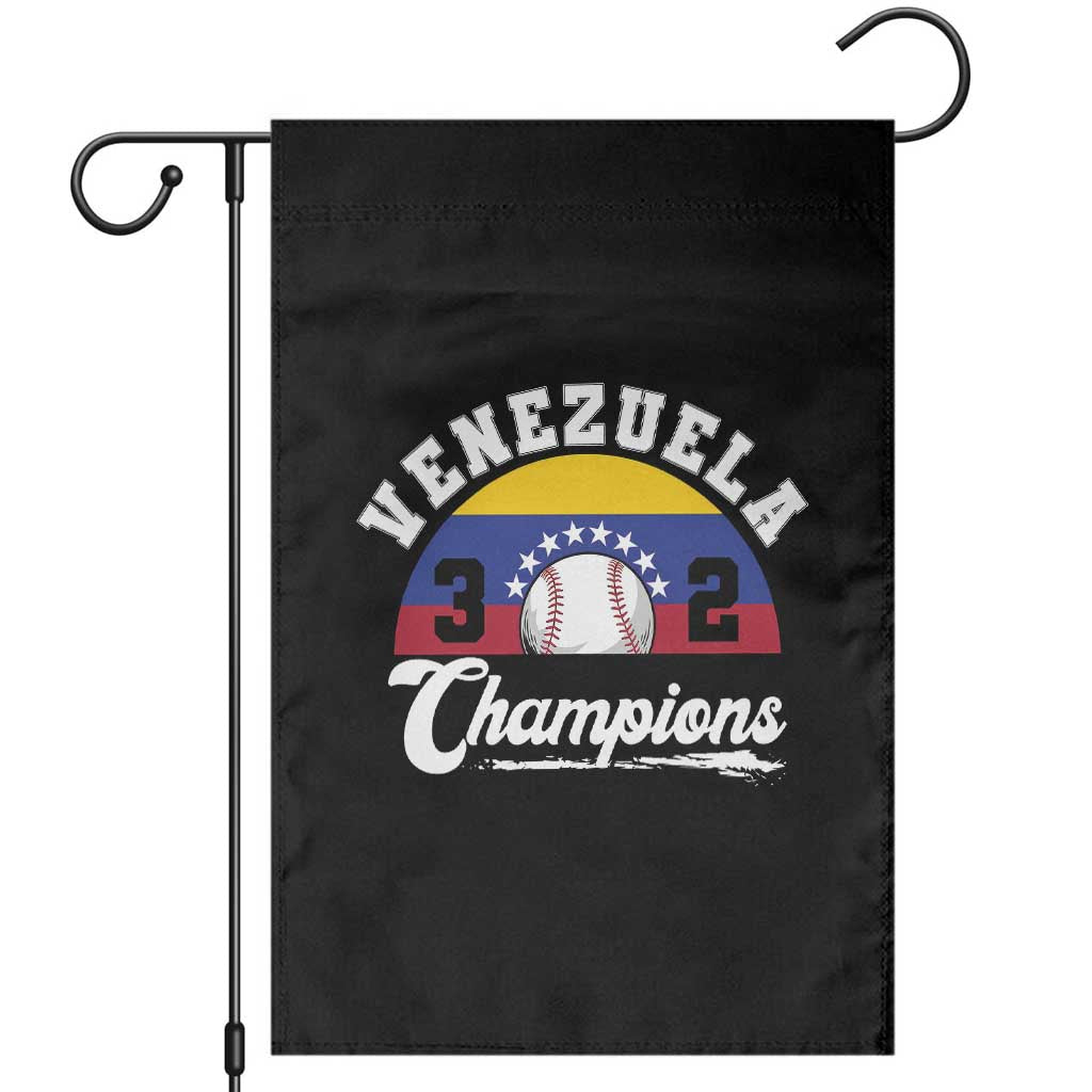Venezuela 2026 Champions Garden Flag Baseball Patriotic Pride TS12 Black Print Your Wear