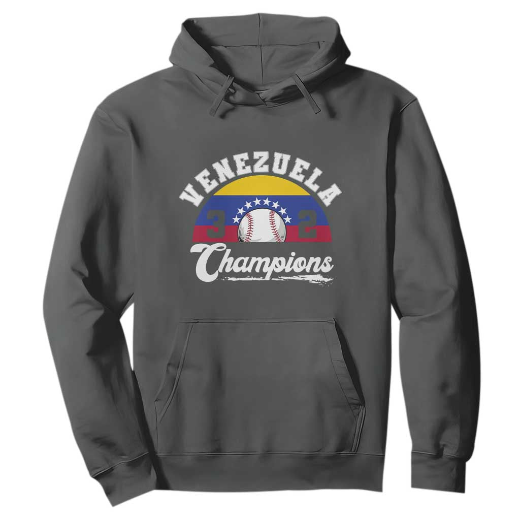 Venezuela 2026 Champions Hoodie Baseball Patriotic Pride TS12 Dark Heather Print Your Wear