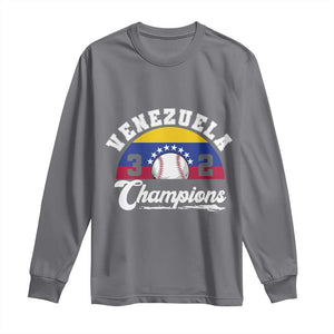 Venezuela 2026 Champions Long Sleeve Shirt Baseball Patriotic Pride TS12 Charcoal Print Your Wear