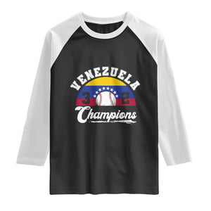 Venezuela 2026 Champions Raglan Shirt Baseball Patriotic Pride TS12 Black White Print Your Wear