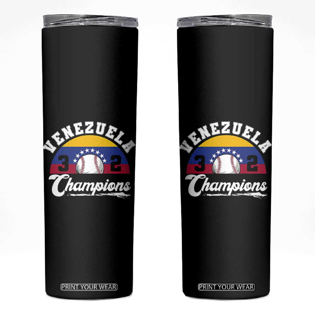Venezuela 2026 Champions Skinny Tumbler Baseball Patriotic Pride TS12 Black Print Your Wear