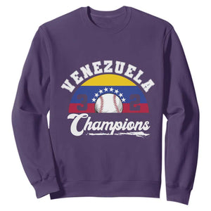Venezuela 2026 Champions Sweatshirt Baseball Patriotic Pride TS12 Purple Print Your Wear