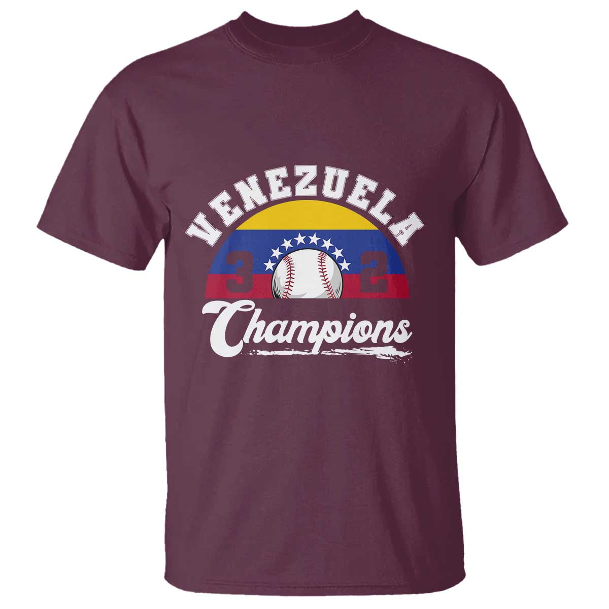 Venezuela 2026 Champions T Shirt Baseball Patriotic Pride TS12 Maroon Print Your Wear