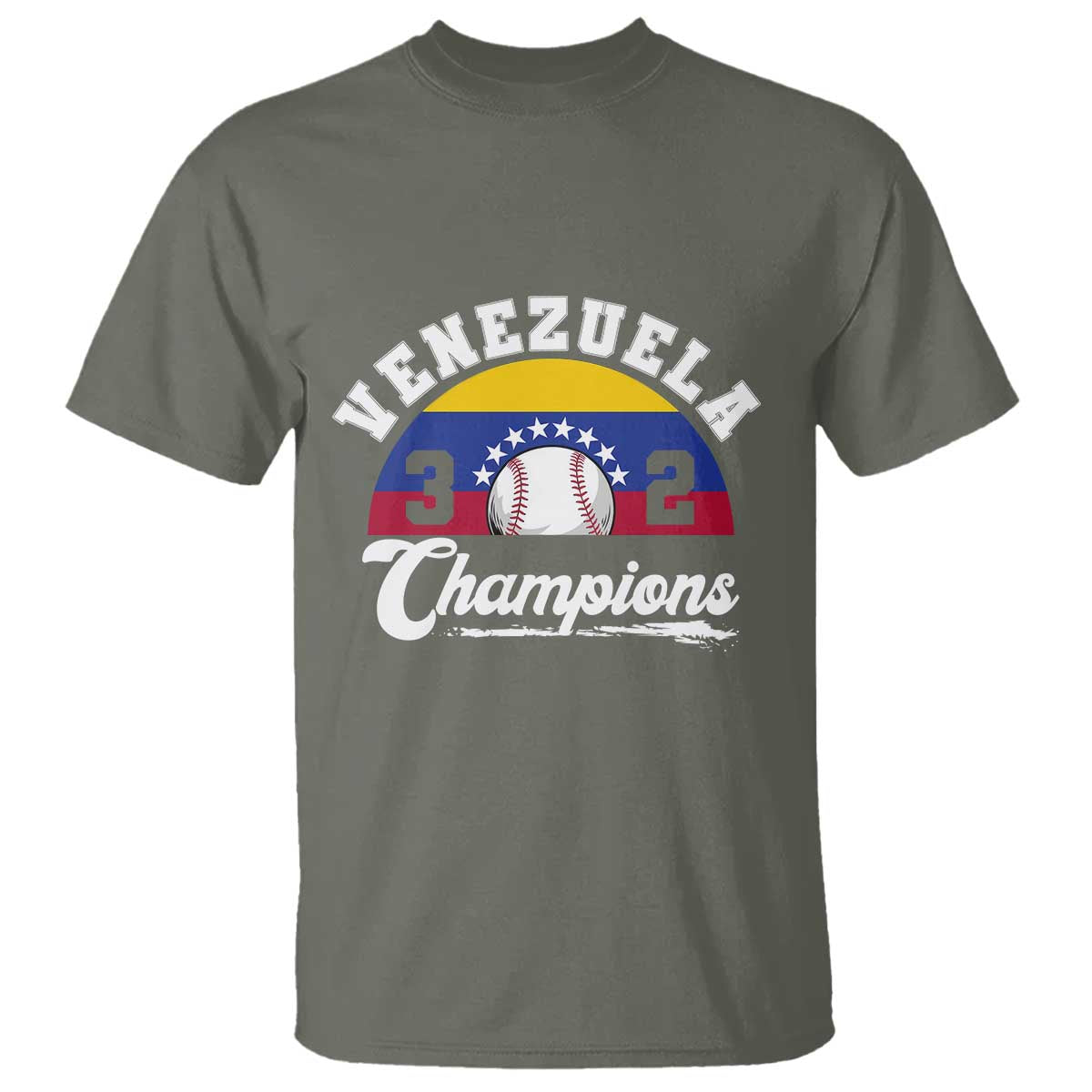 Venezuela 2026 Champions T Shirt Baseball Patriotic Pride TS12 Military Green Print Your Wear