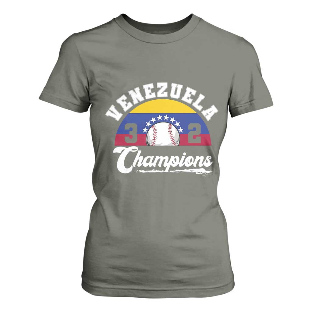 Venezuela 2026 Champions T Shirt For Women Baseball Patriotic Pride TS12 Military Green Print Your Wear
