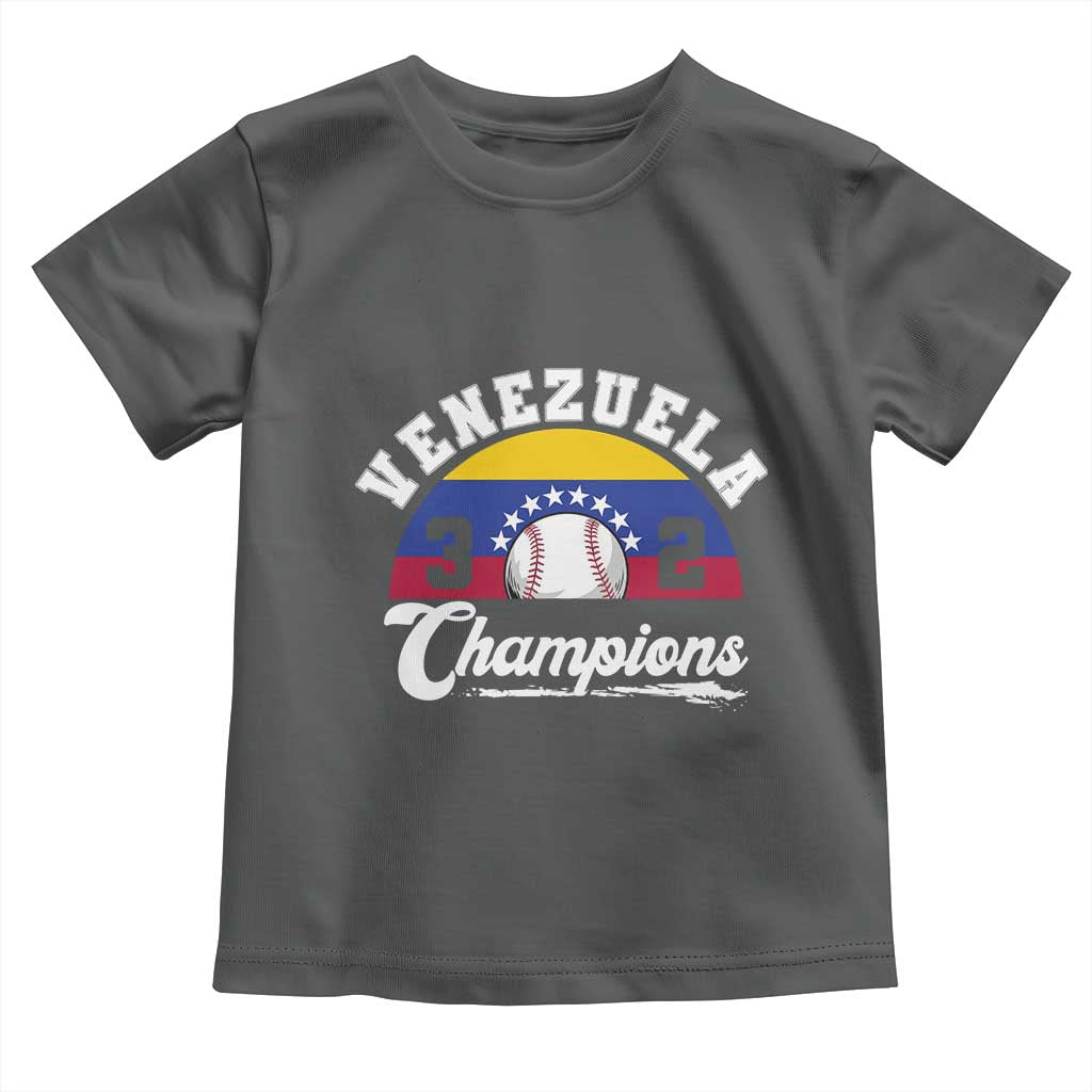 Venezuela 2026 Champions Toddler T Shirt Baseball Patriotic Pride TS12 Dark Heather Print Your Wear