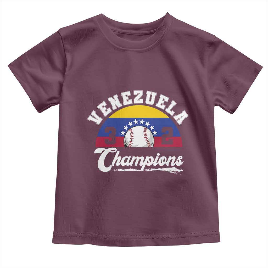Venezuela 2026 Champions Toddler T Shirt Baseball Patriotic Pride TS12 Maroon Print Your Wear