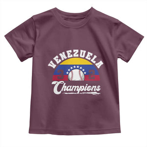 Venezuela 2026 Champions Toddler T Shirt Baseball Patriotic Pride TS12 Maroon Print Your Wear