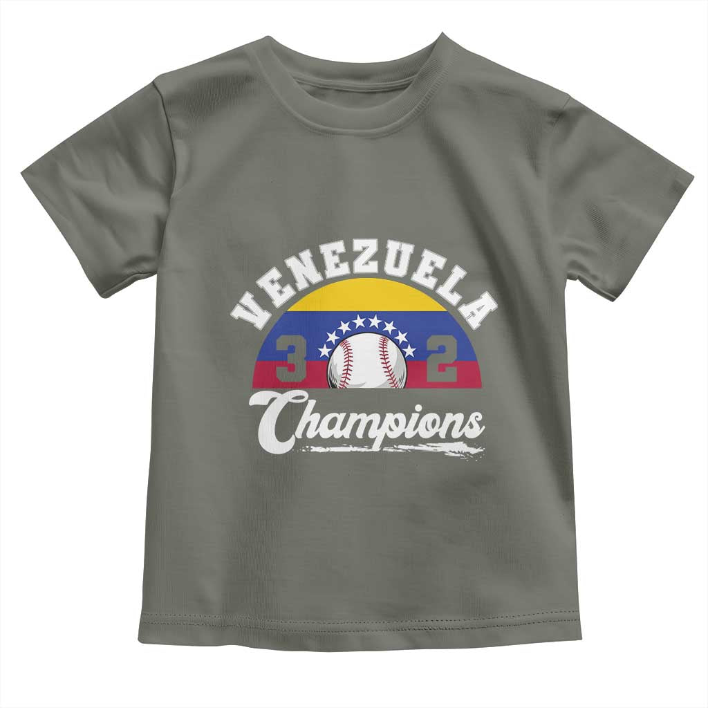 Venezuela 2026 Champions Toddler T Shirt Baseball Patriotic Pride TS12 Military Green Print Your Wear