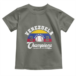 Venezuela 2026 Champions Toddler T Shirt Baseball Patriotic Pride TS12 Military Green Print Your Wear