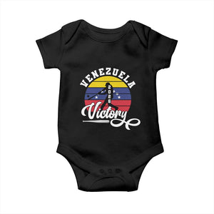 Venezuela 2026 Victory Baseball Baby Onesie Retro Softball Player Gift TS12 Black Print Your Wear