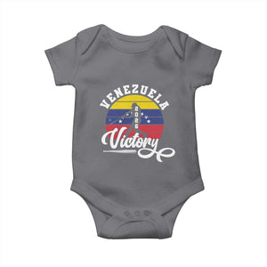 Venezuela 2026 Victory Baseball Baby Onesie Retro Softball Player Gift TS12 Charcoal Print Your Wear